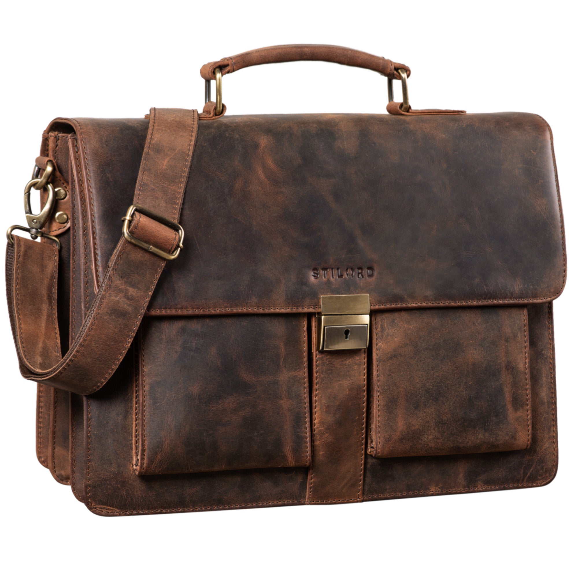 Aktentasche Leder Laptop 15,6 Zoll