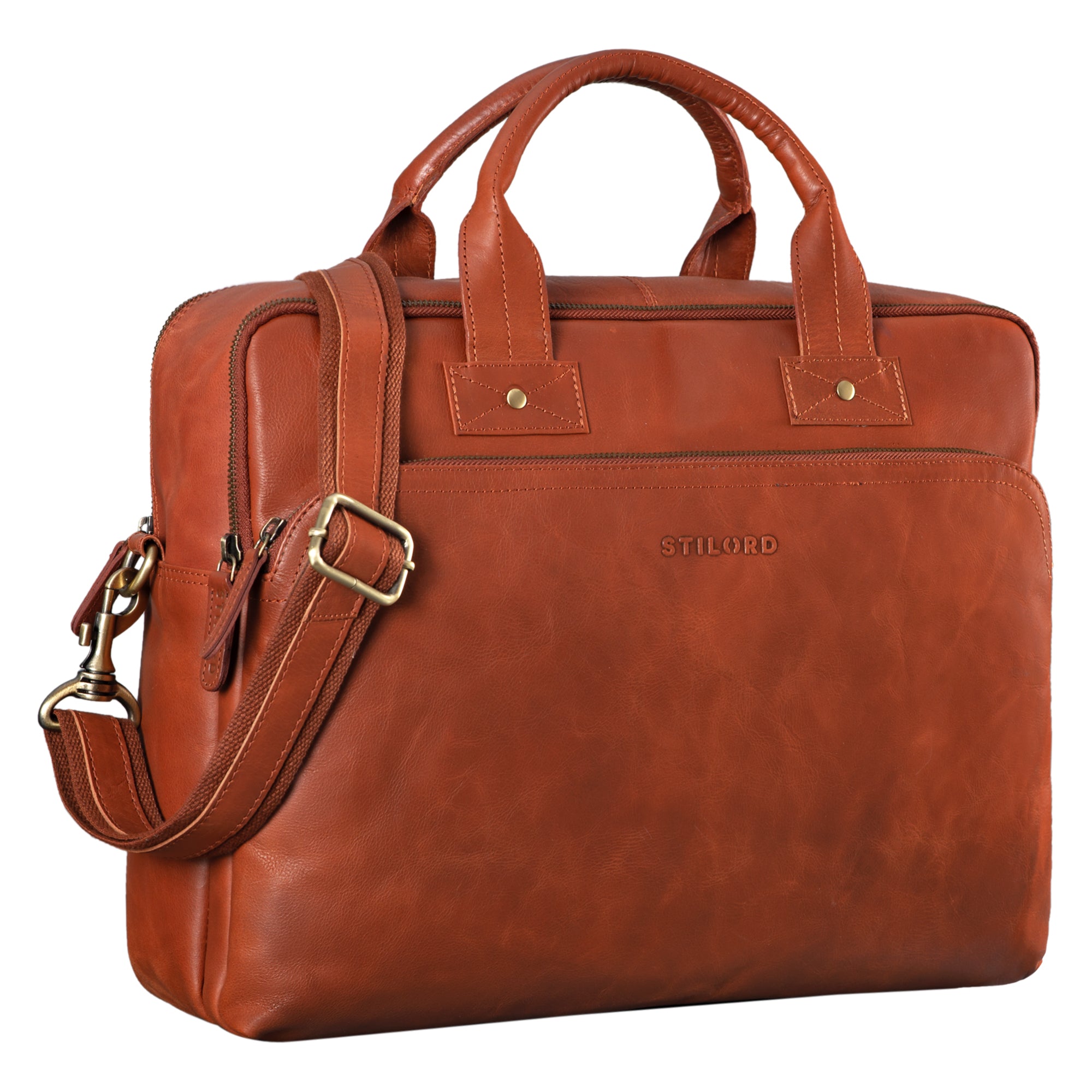 Leder Arbeitstasche Herren Braun
