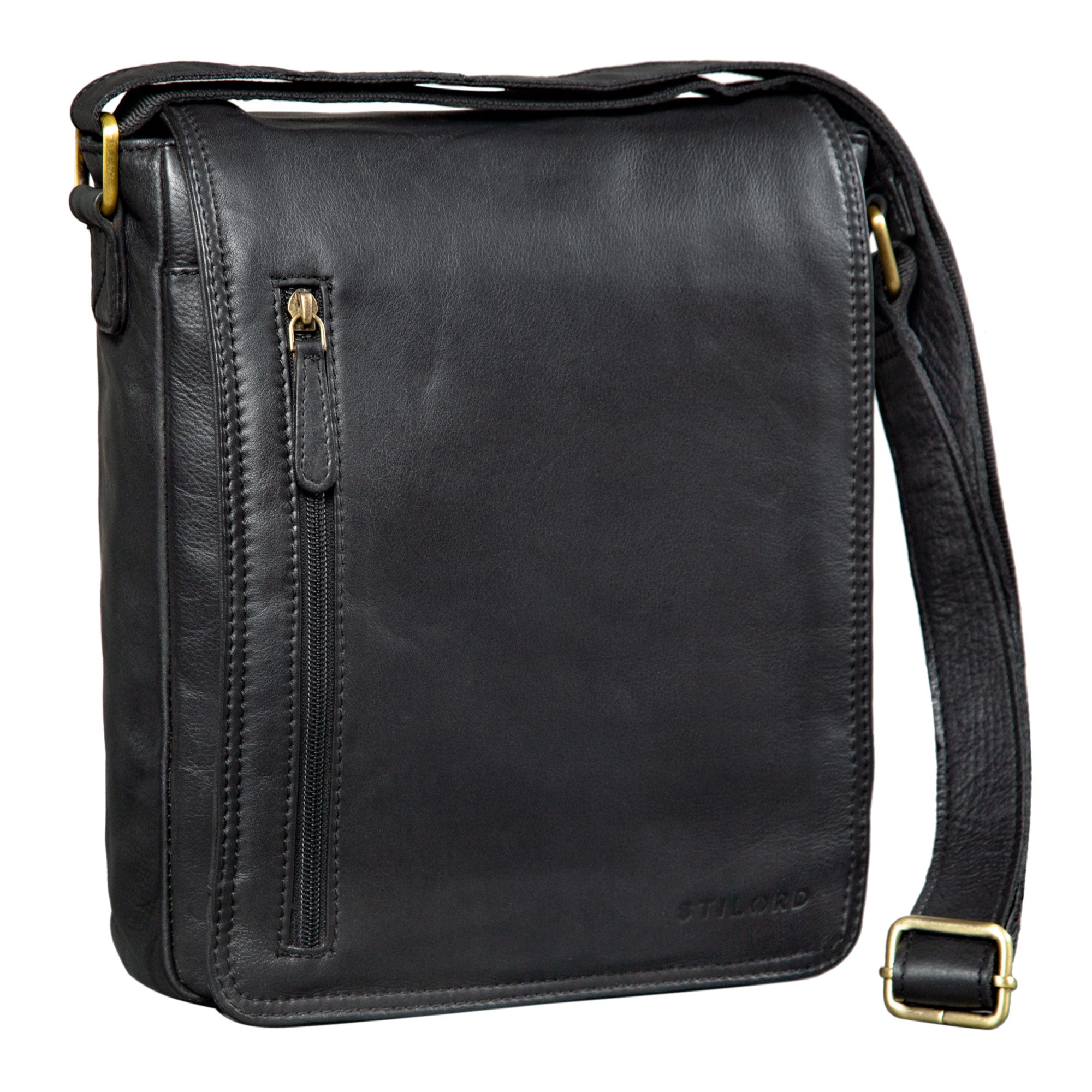 Vintage Ledertasche Herren schwarz