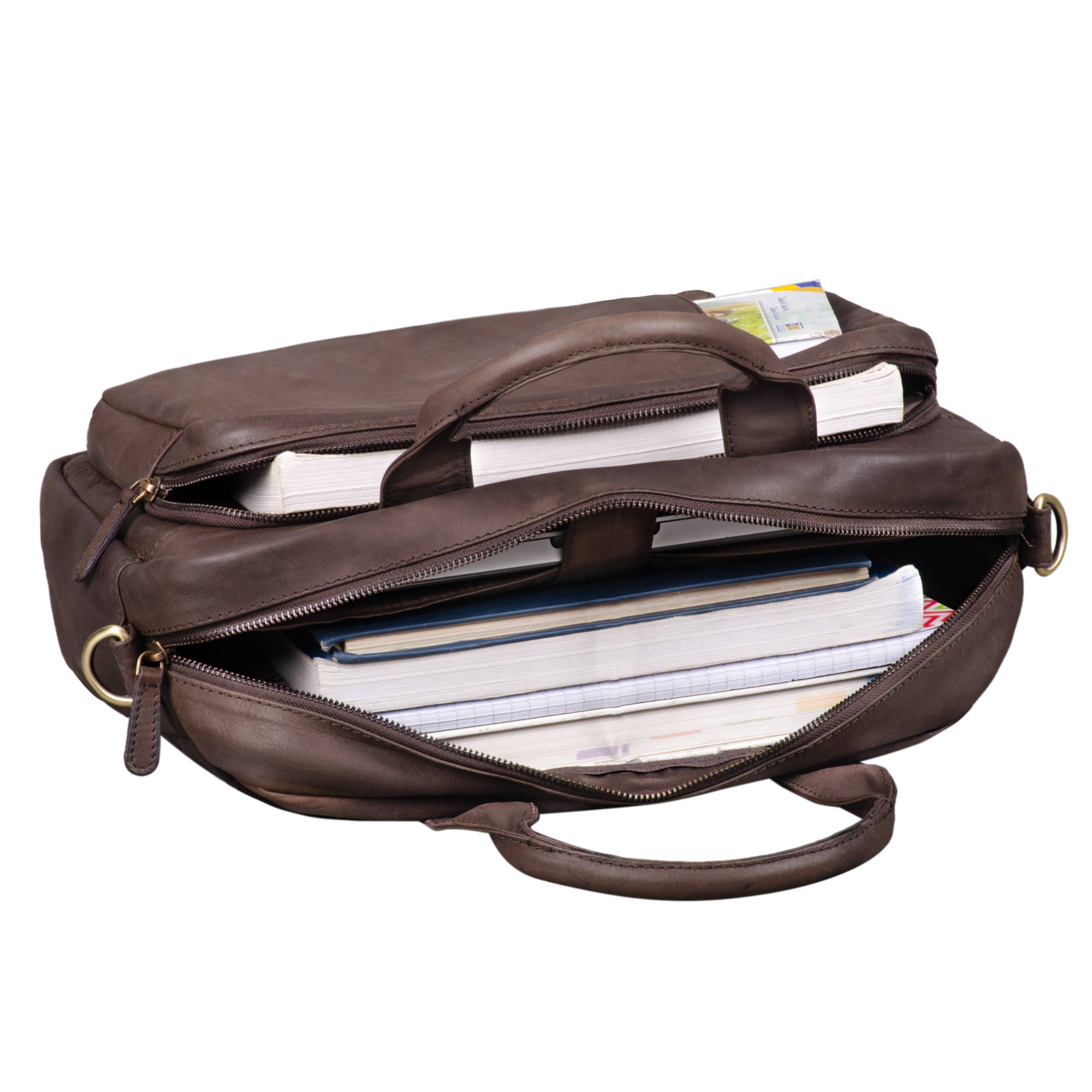 Arbeitstasche Leder braun für Herren und Damen
