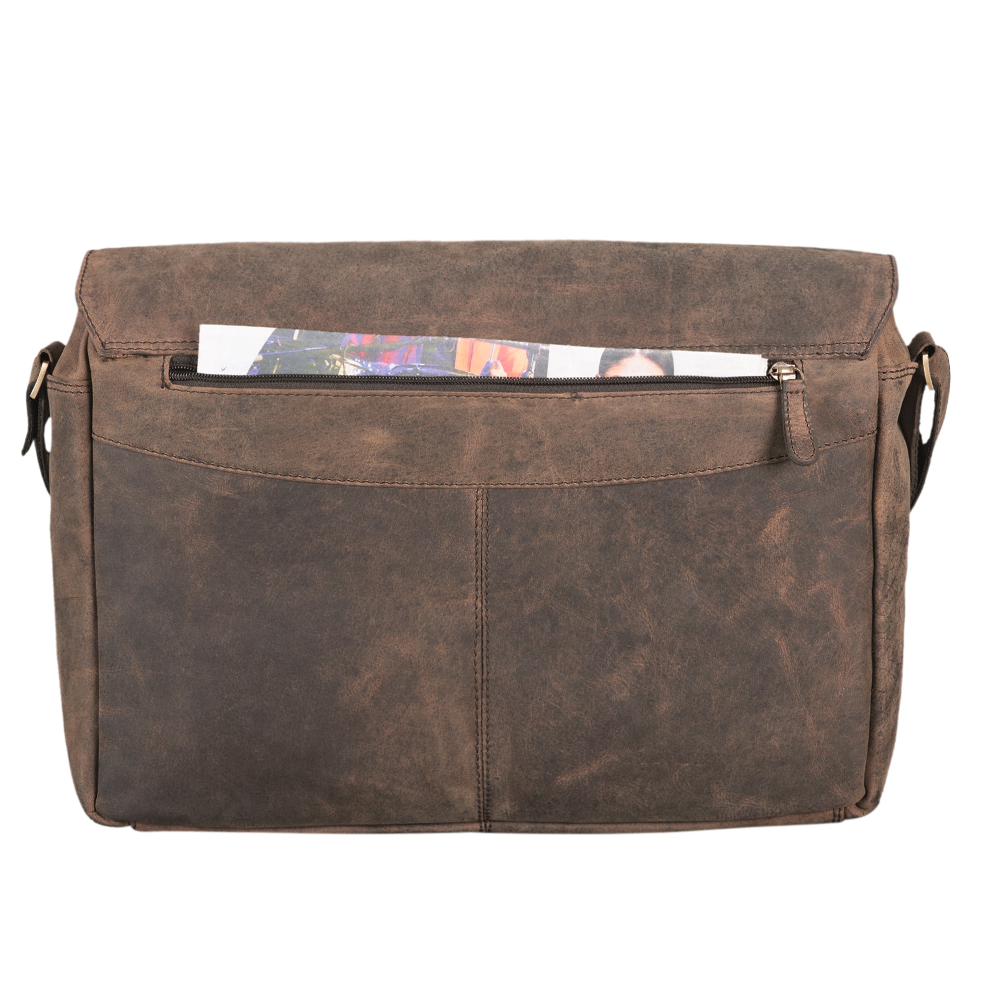 Ledertasche used look vintage Leder braun