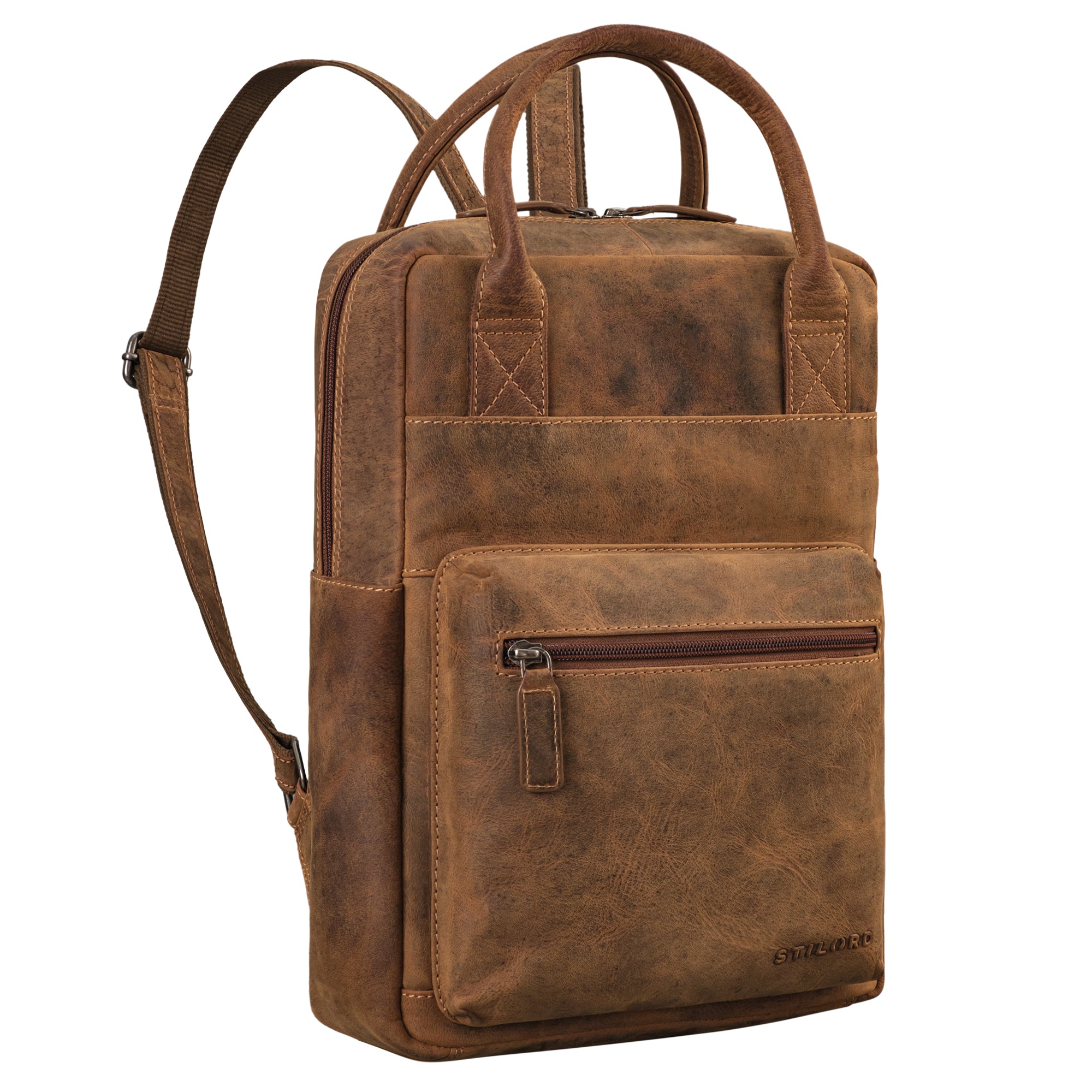 damen rucksack echt leder braun