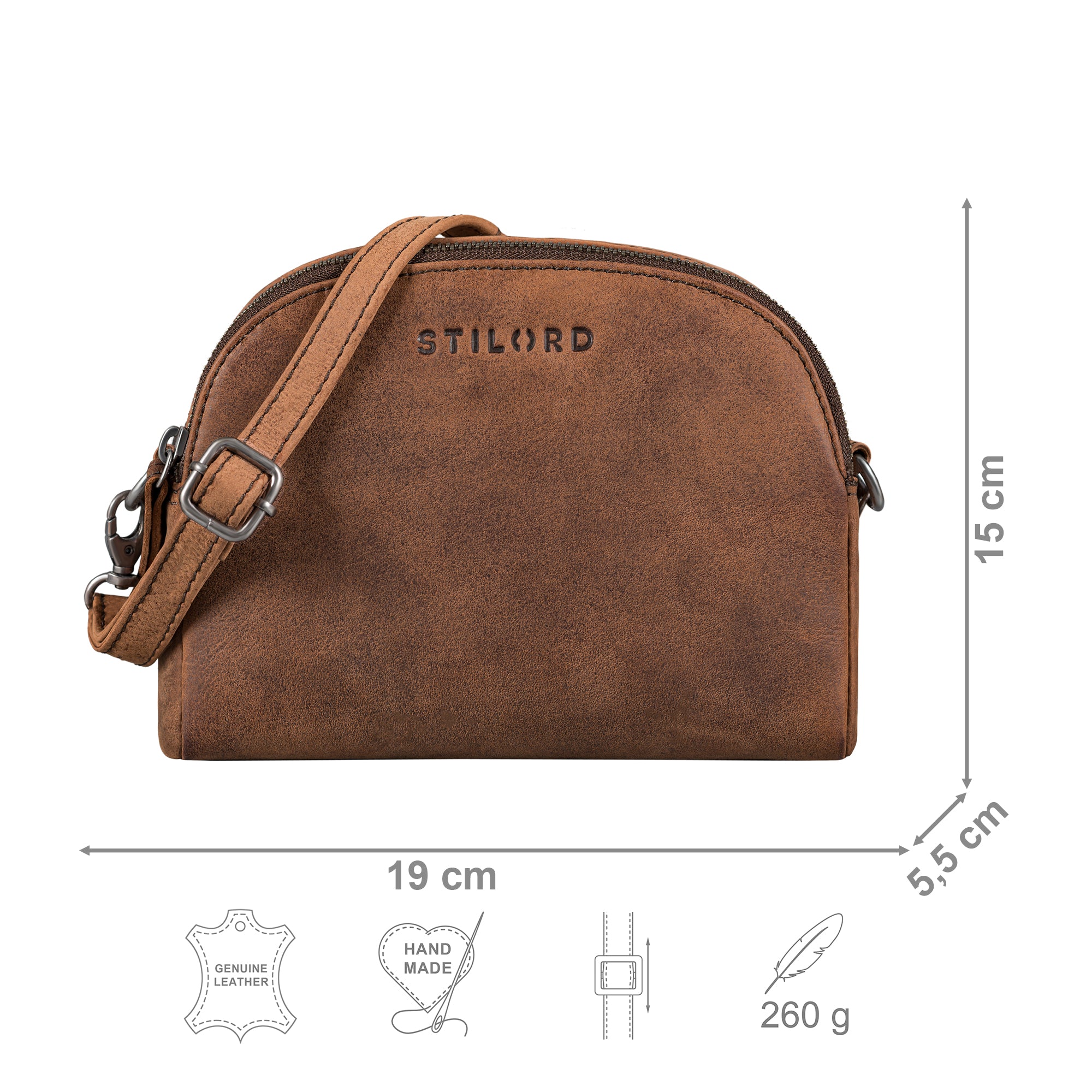 Elegante Leder Schultertasche für Damen