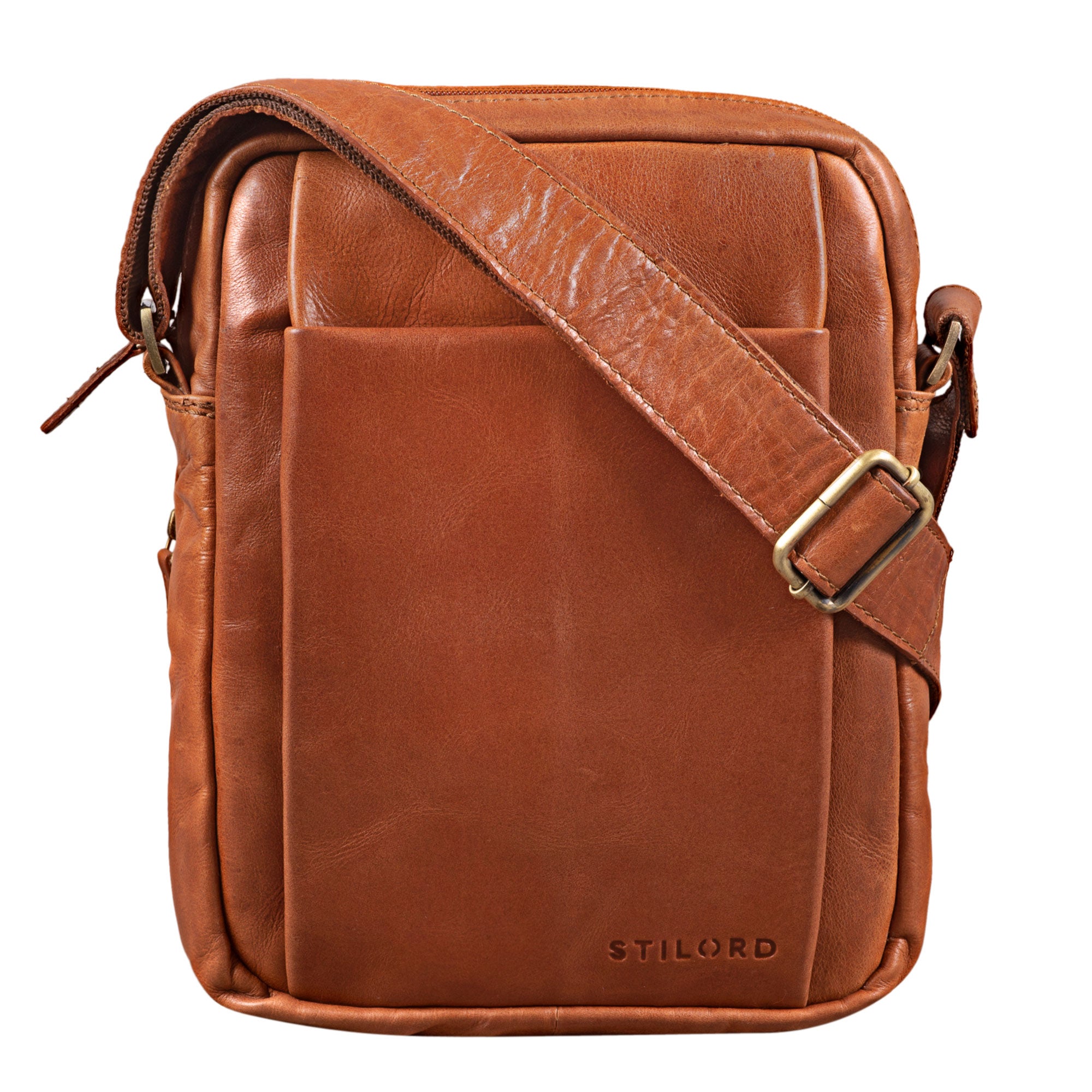 Braune Leder Umhängetasche Vintage 