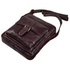 Braune Schultertasche Leder 10.1 Zoll