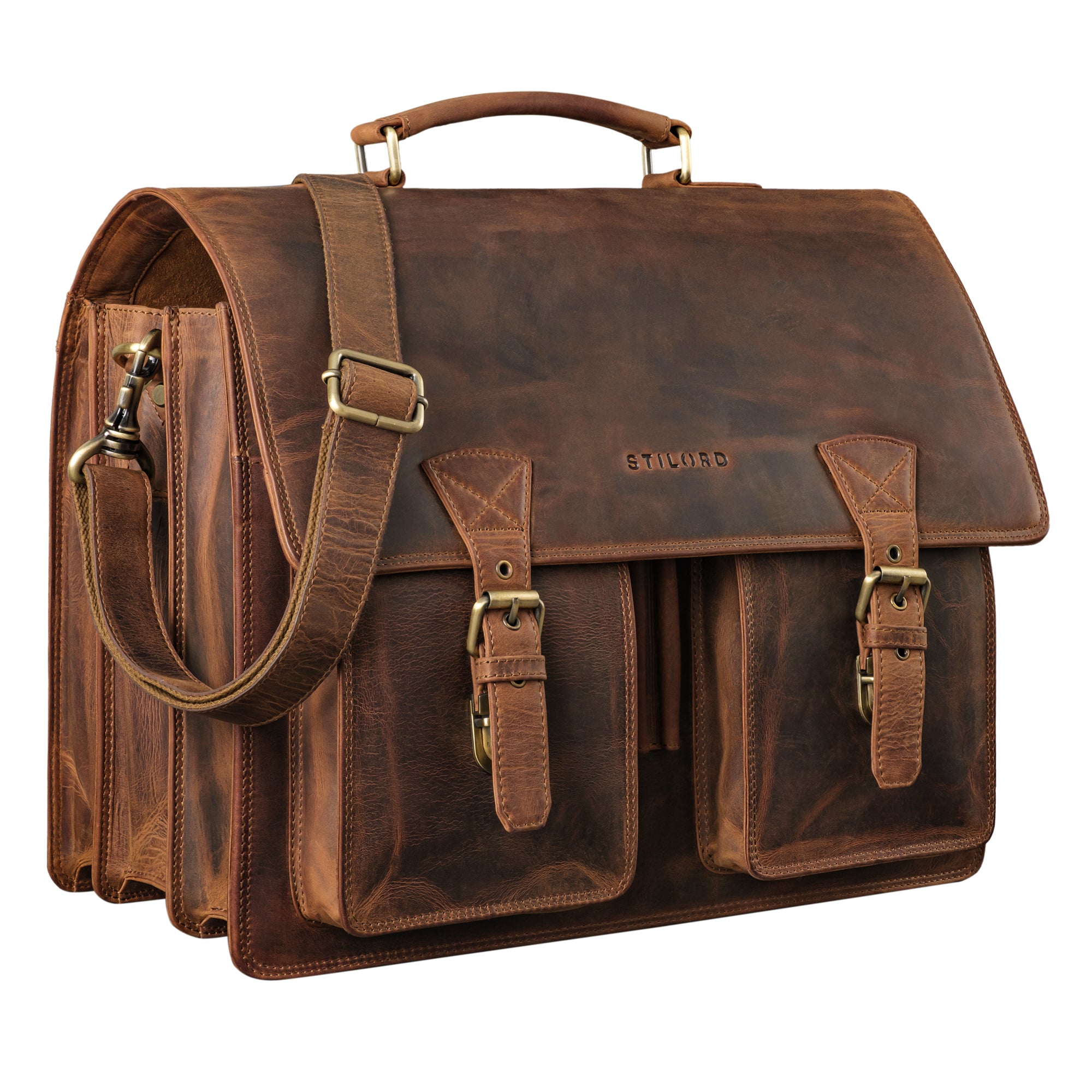 Lehrertasche Leder Herren braun