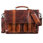Leder Aktentasche mit Laptopfach