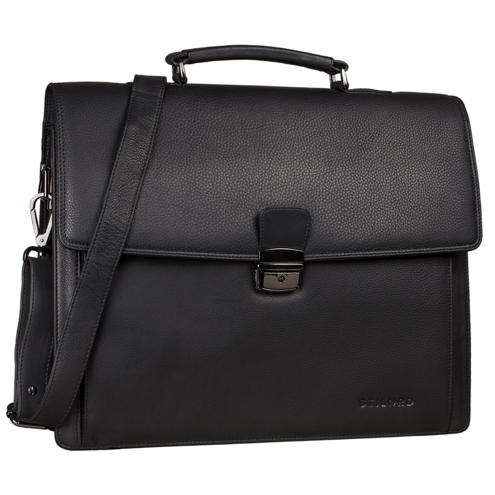 Aktentasche Leder Herren Vintage schwarz