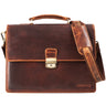 "Rion" Classic Leather Briefcase Small