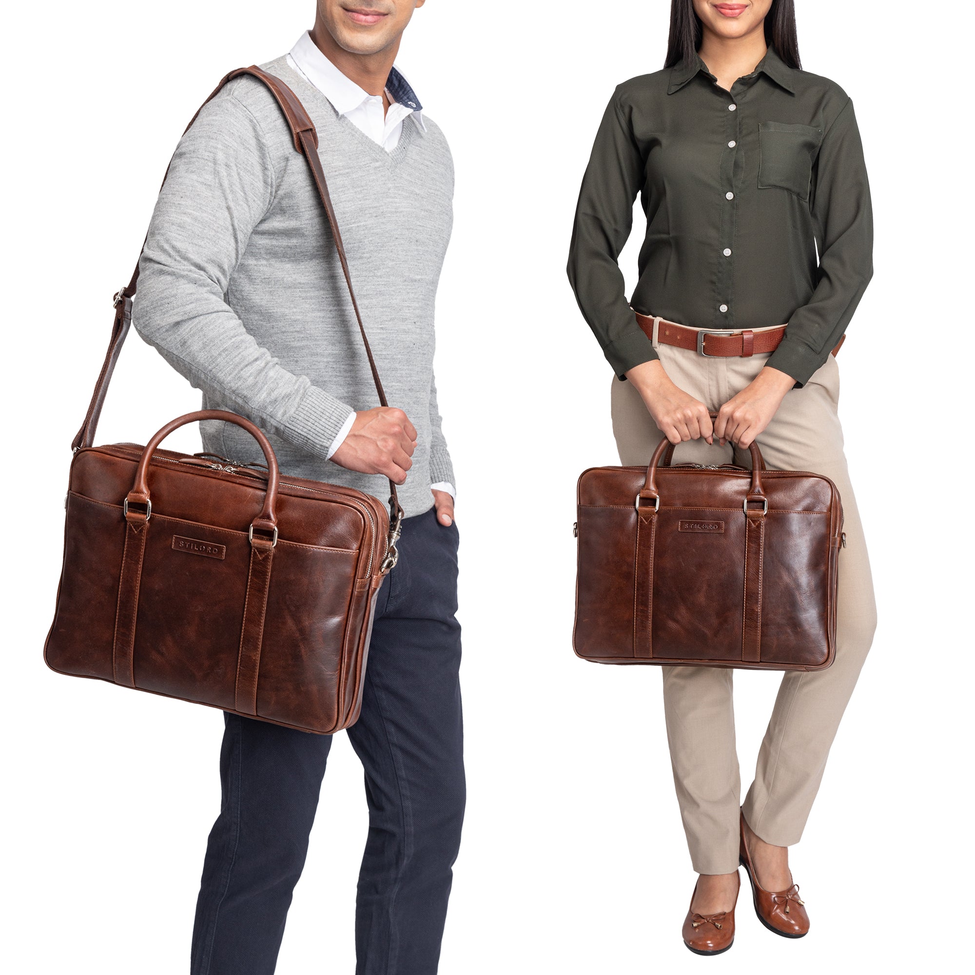 Leder Aktentasche braun