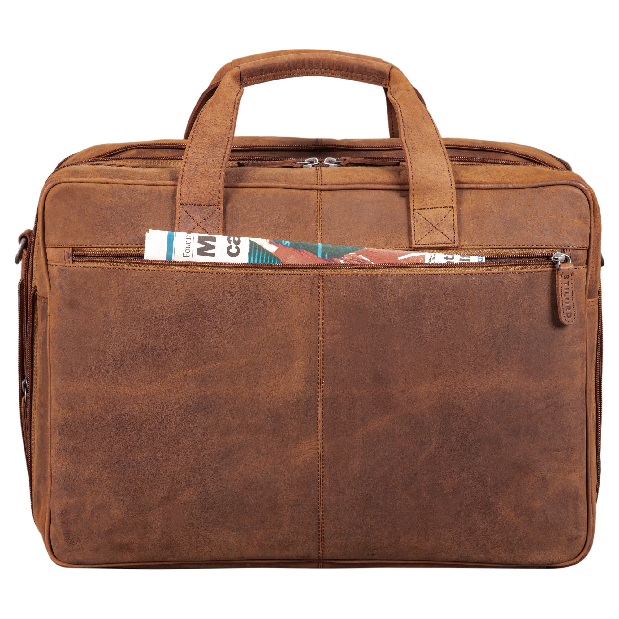 XL Ledertasche Frauen braun