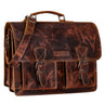 "Jeffrey" Genuine Leather Teacher’s Bag – Large Vintage Briefcase for Men & Women