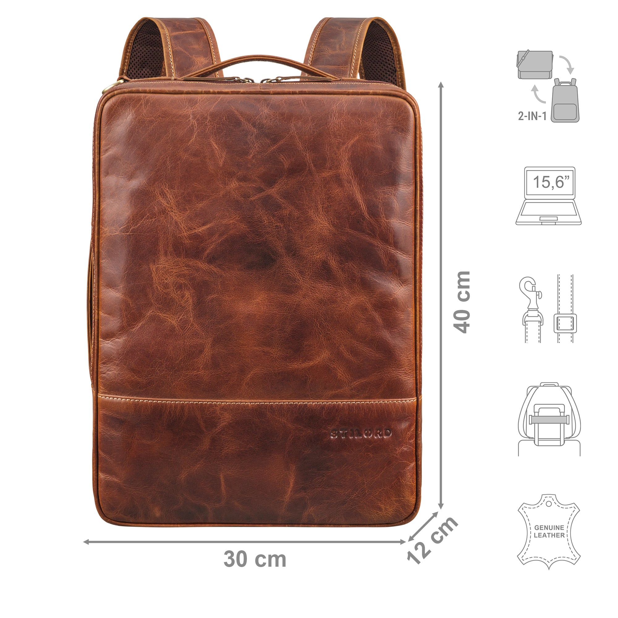 Rucksack Aktentasche Herren Laptopfach