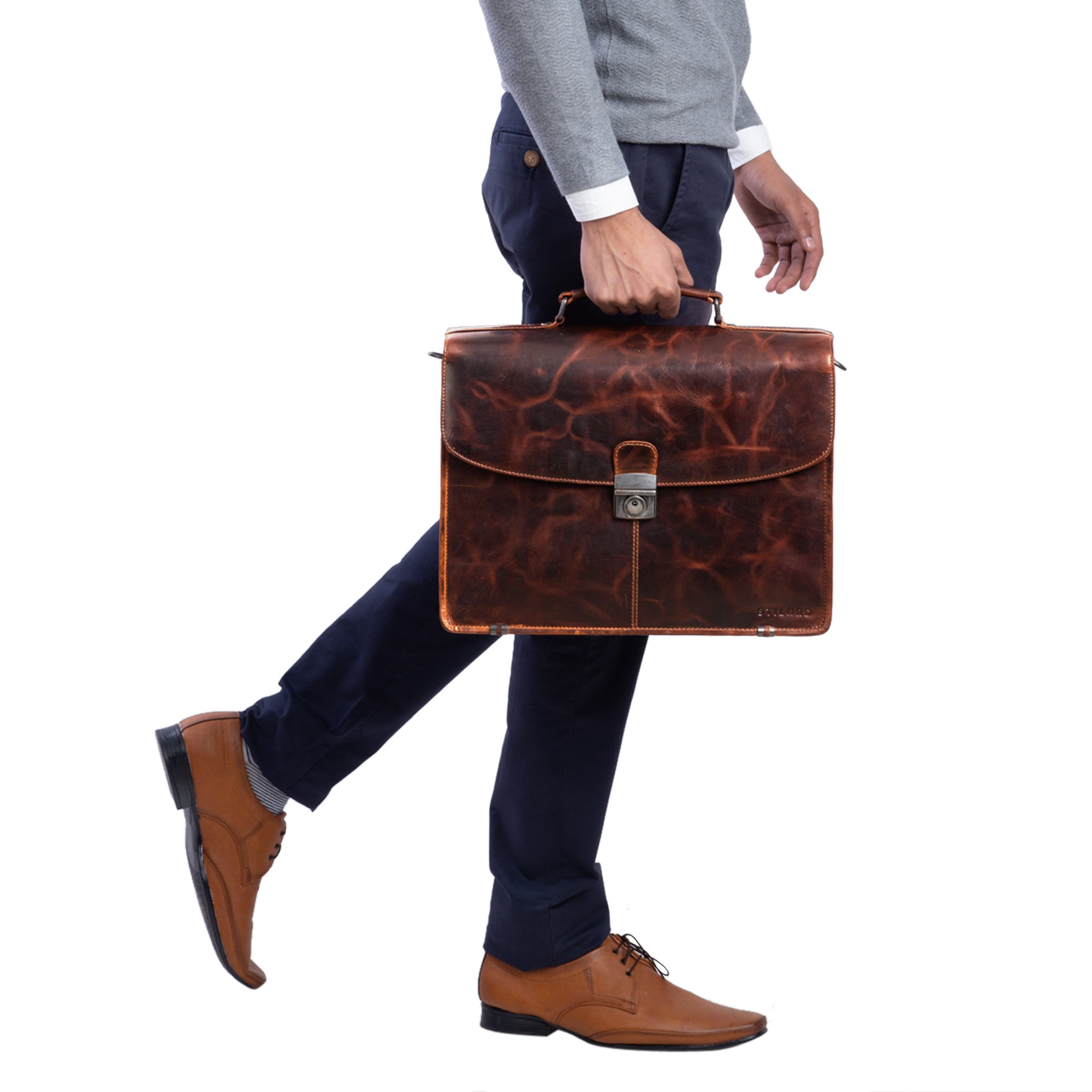 Bürotasche Leder Herren braun
