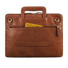 braune Tasche Laptop Leder