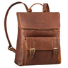"Rosalia" Real Leather Backpack Womens Large Laptop Rucksack 15.6
