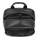 schwarzer Leder Arbeitsrucksack für Herren