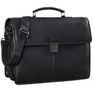 Schwarze Ledertasche Arbeitstasche