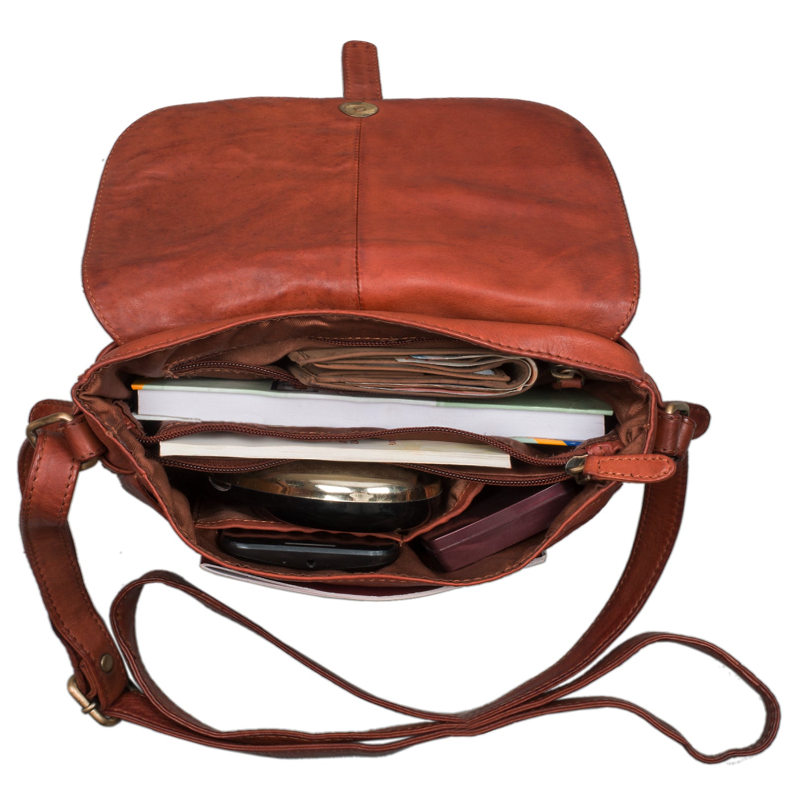 Vintage Leder Ausgehtasche Damen