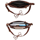 Ausgehtasche cognac braun elegant büffelleder