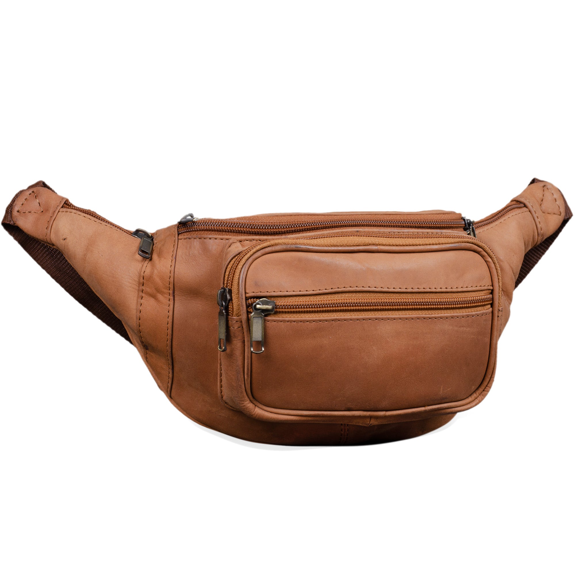 Echtleder Bauchtasche sattel - braun