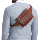 Gürteltasche gross zum Umhängen braun