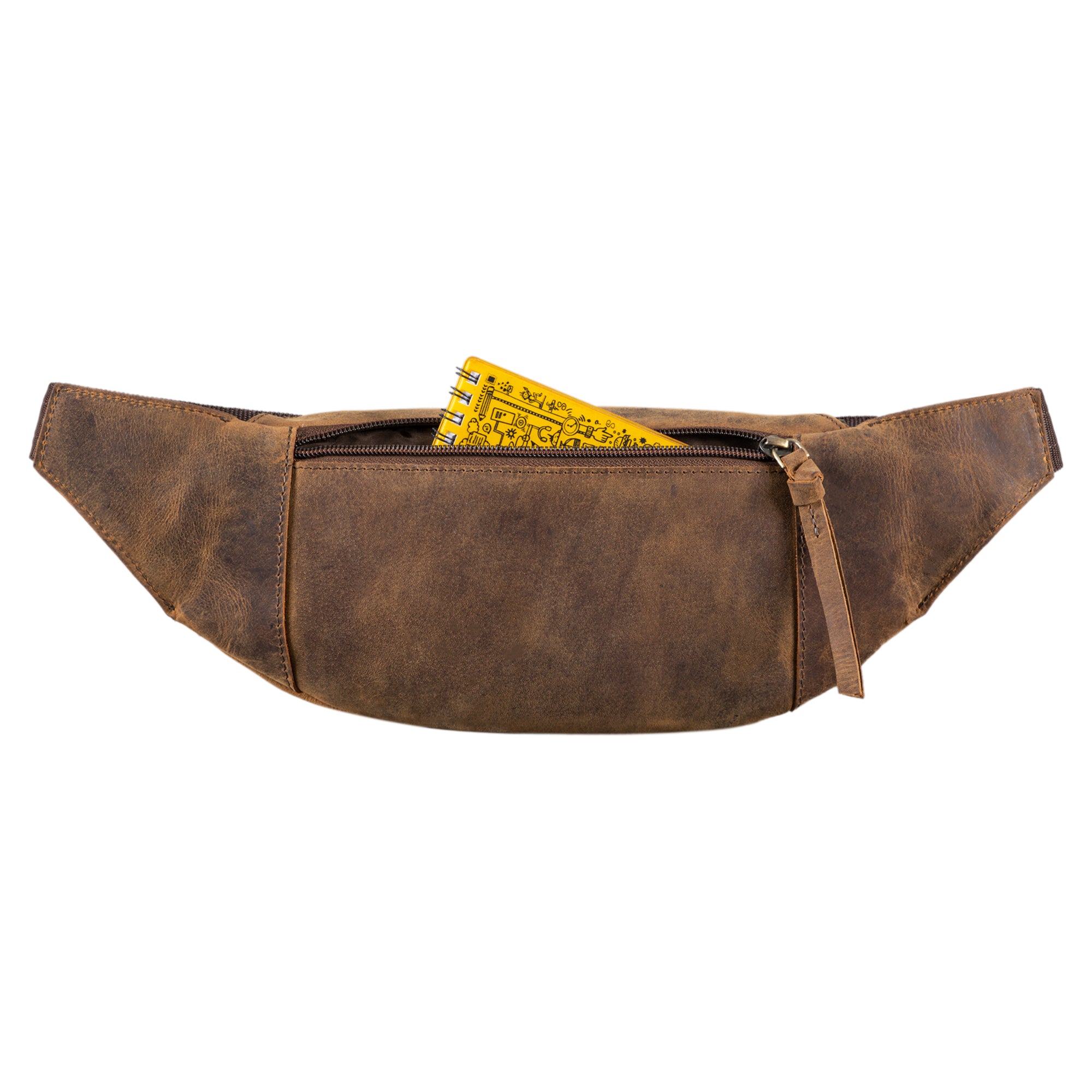 Bauchtasche Leder braun gross