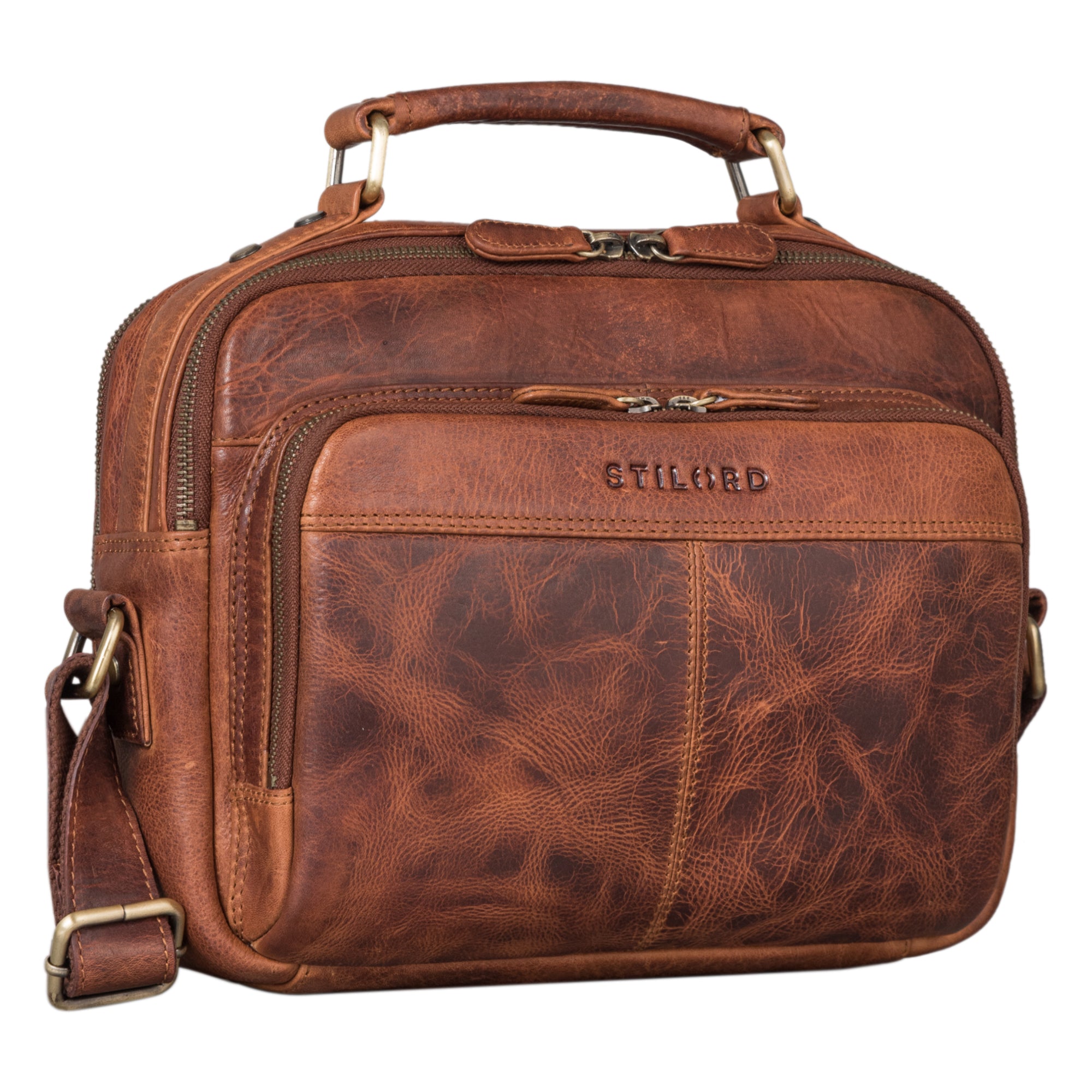 Kamera Tasche cognac braun Herren Leder