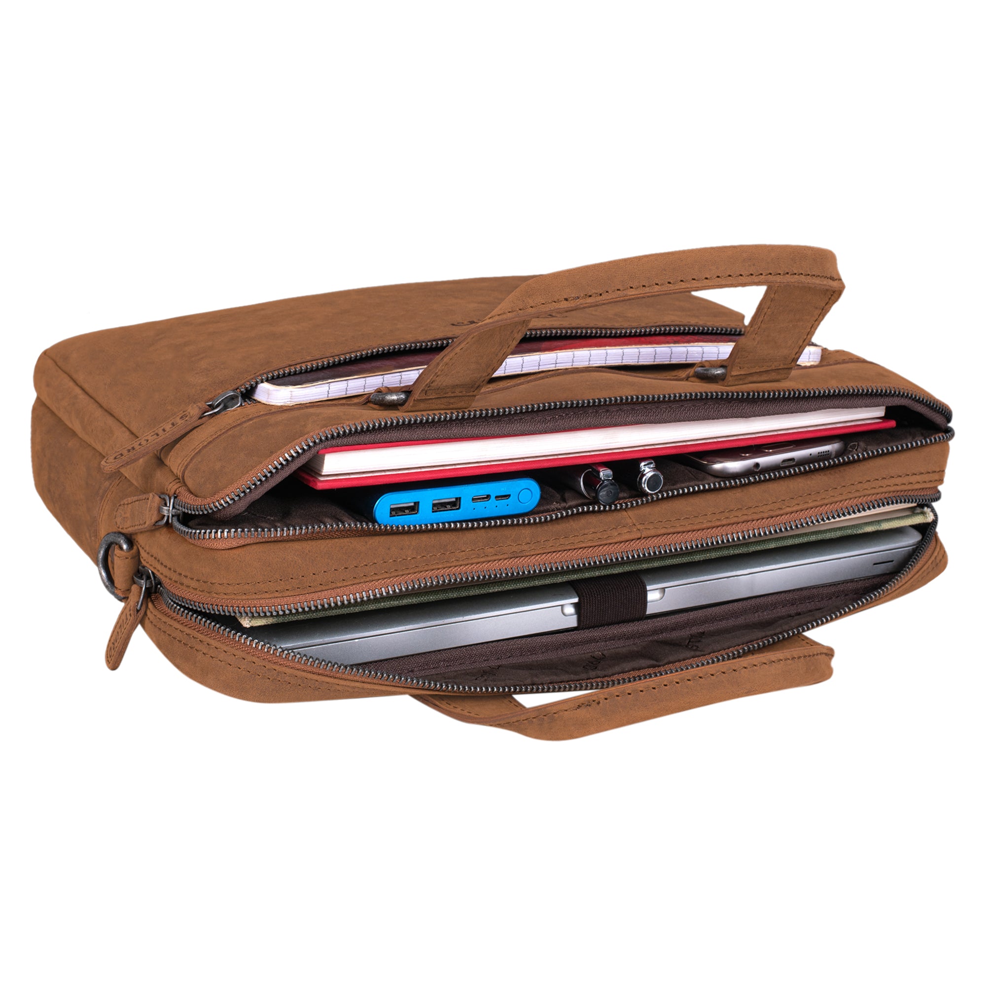 Business Handtasche Leder braun
