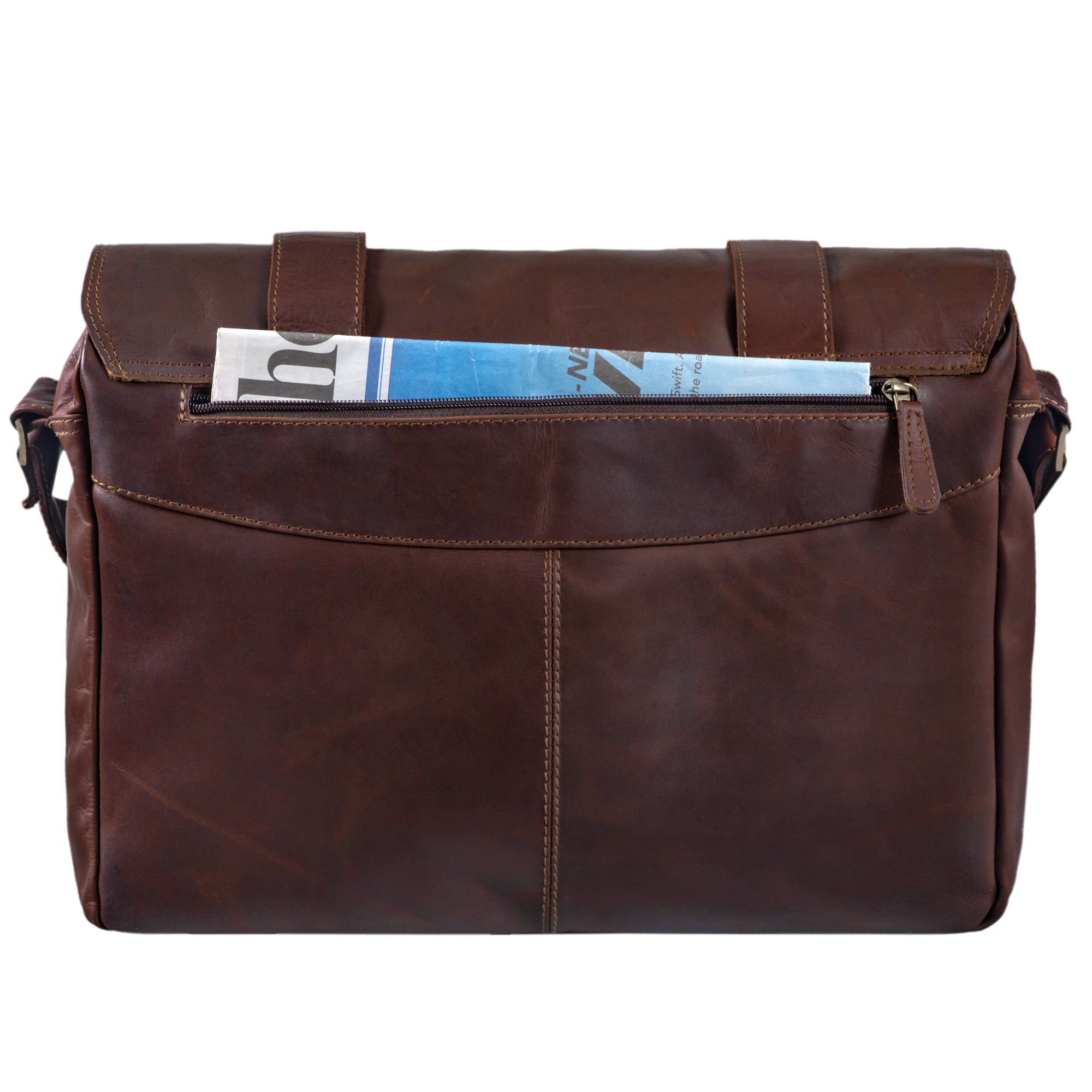 Ledertasche Schultertasche 15.6 Zoll Laptop Fach