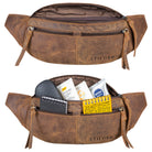 Vintage Leder Bauchtasche