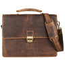 "Rion" Classic Leather Briefcase Small