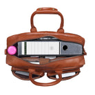 Ledertasche für DIN A4 Aktenordner braun
