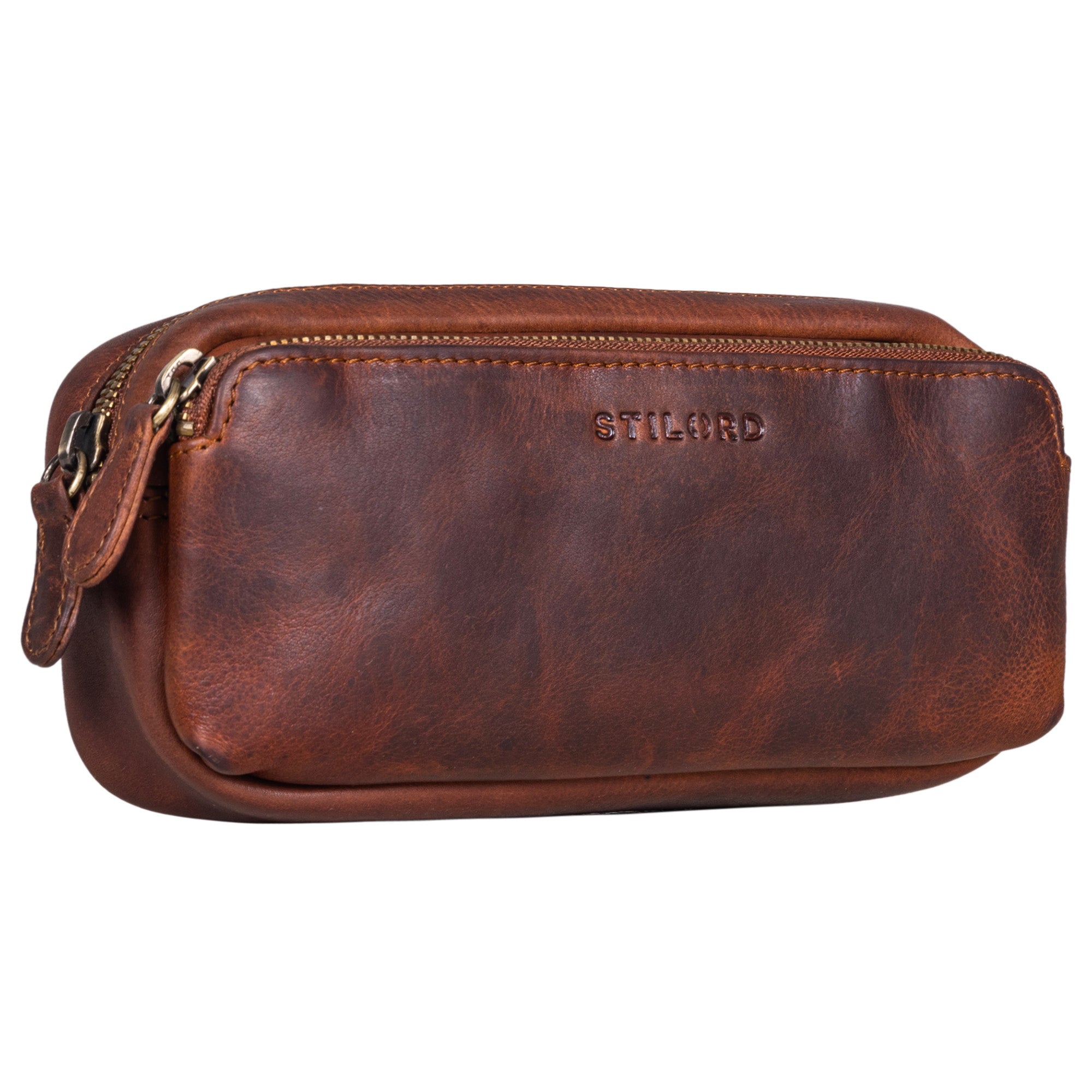 Ledermappe Stifte cognac braun