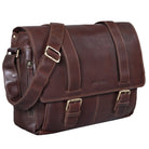 Braune Leder Aktentasche zum Umhängen Vintage