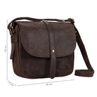 Braune Leder Schultertasche für Damen