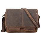 Schultertasche Herren Leder braun