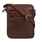 Vintage Schultertasche Leder braun