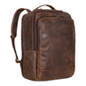 B-Stock "Beck" Leather Laptop Backpack Mens 16 Inches