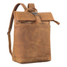 "Hudson" Leather Roll Top Backpack