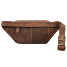 Leder Bauchtasche braun aus der Rückansicht