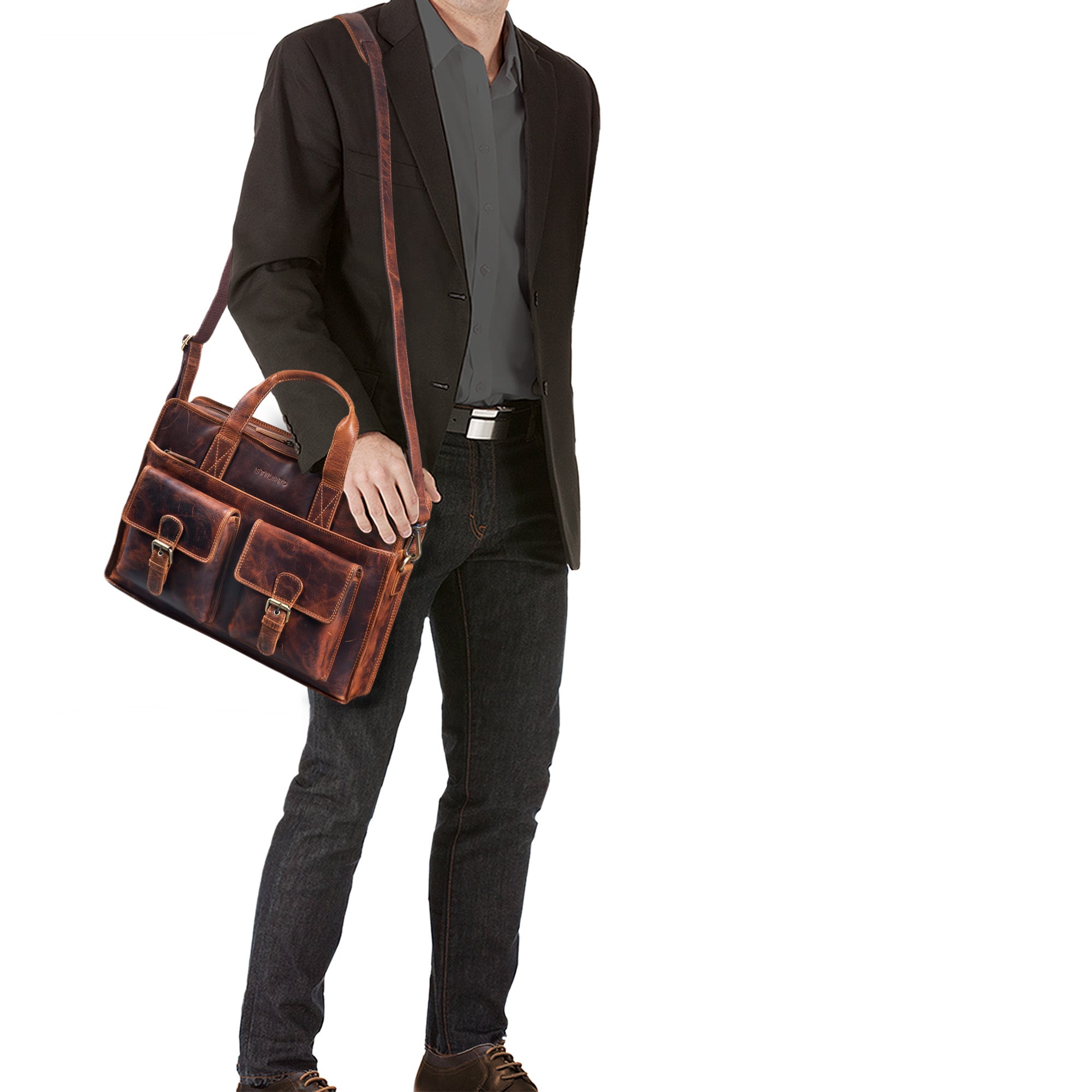 Bürotasche echtes Leder