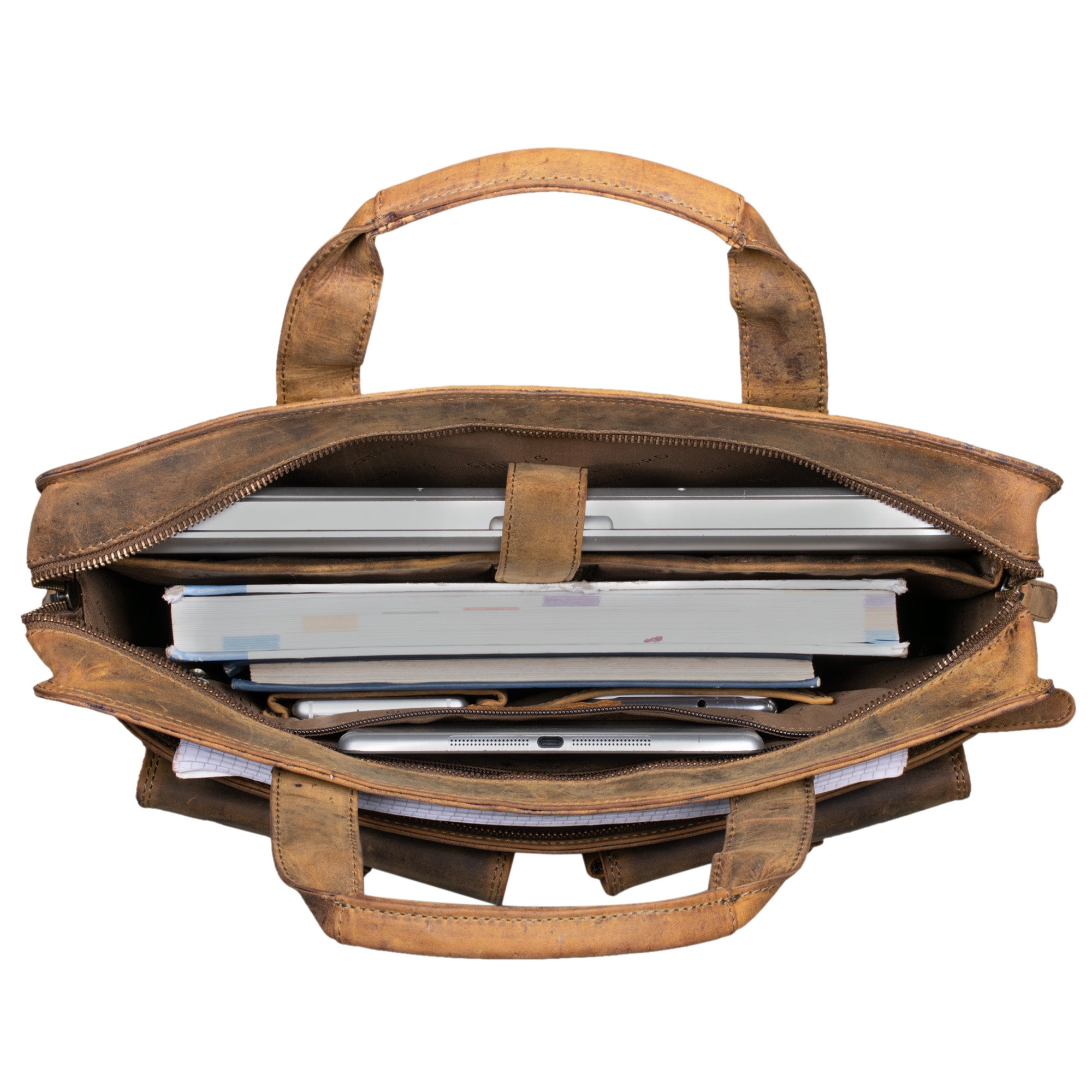 Umhängetasche Leder braun
