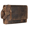 "Davis" 13 Inch Leather Messenger Bag