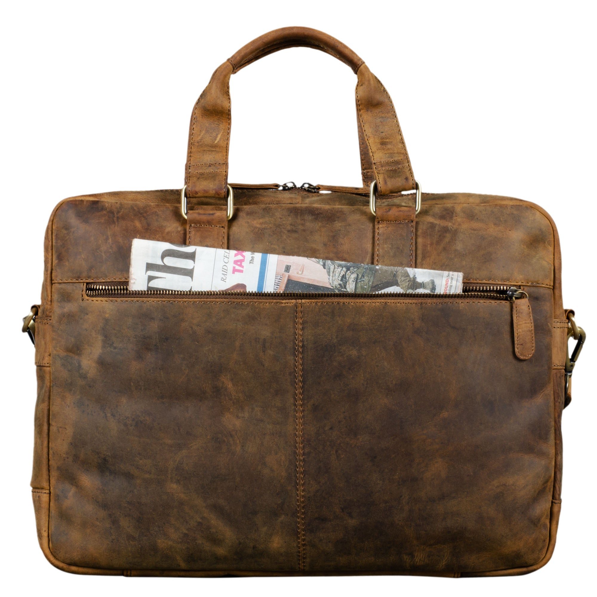Braune Leder Bürotasche Männer