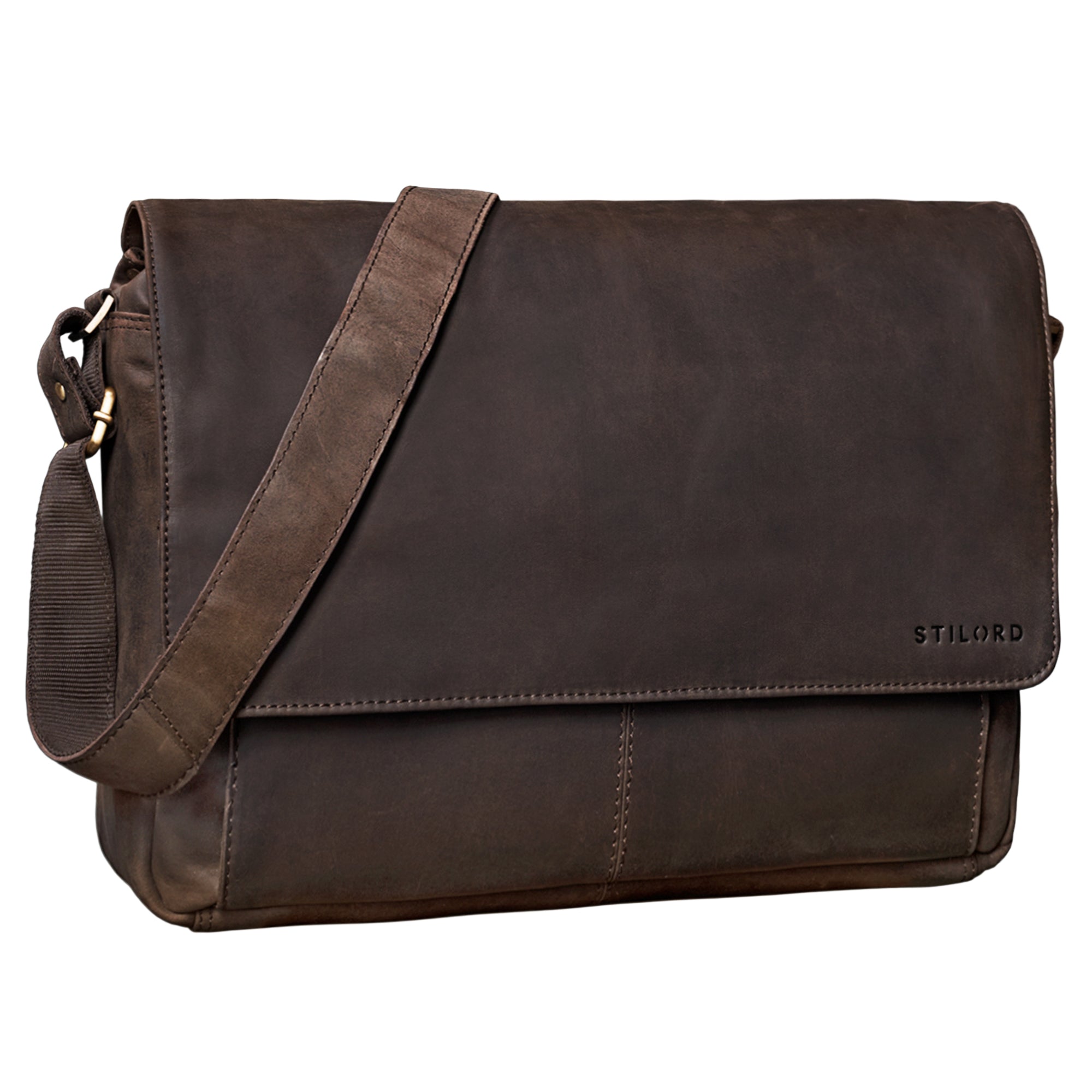 Vintage Umhängetasche Herren Leder Braun