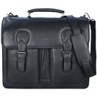 Bürotasche schwarz Leder