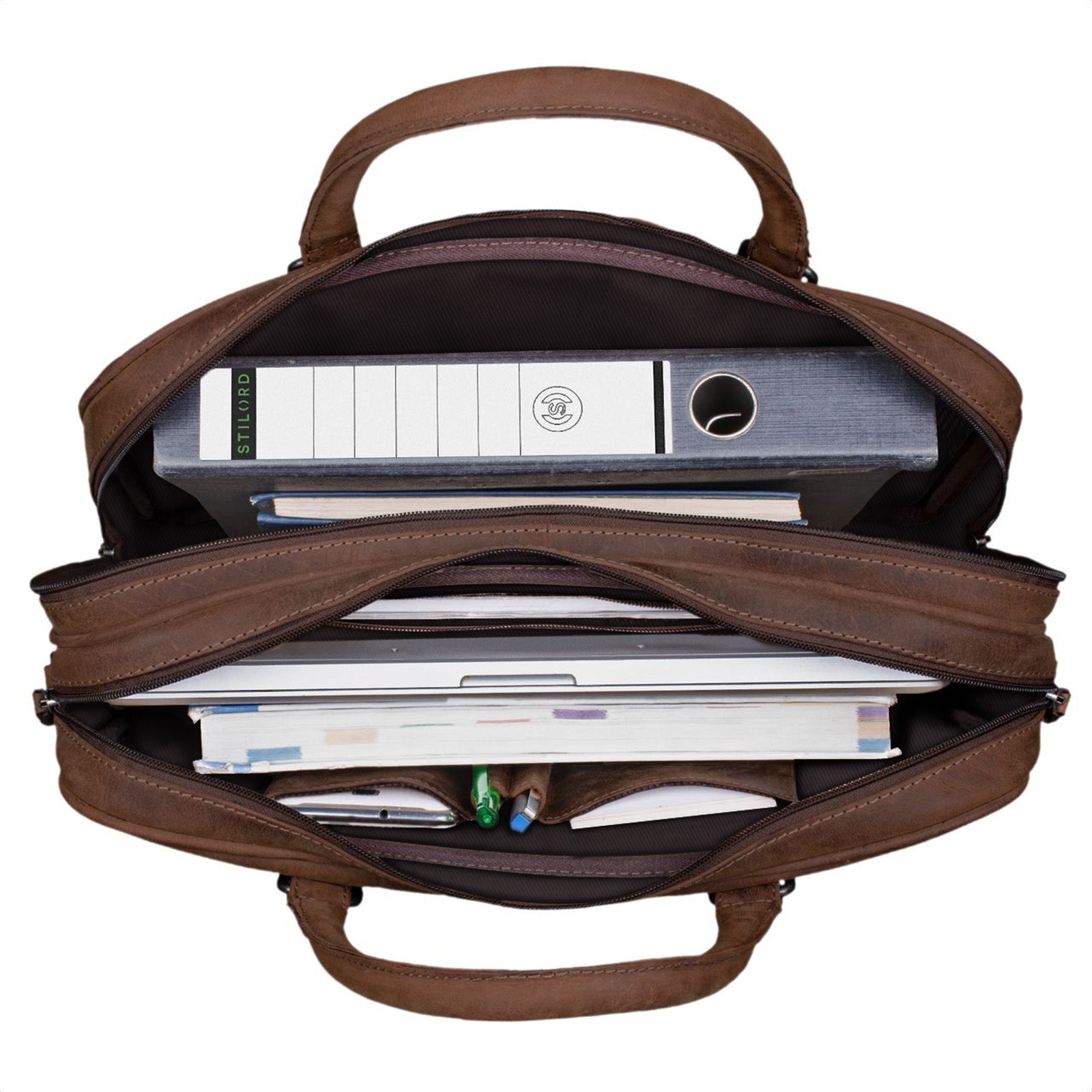 Große Leder Bürotasche Herren