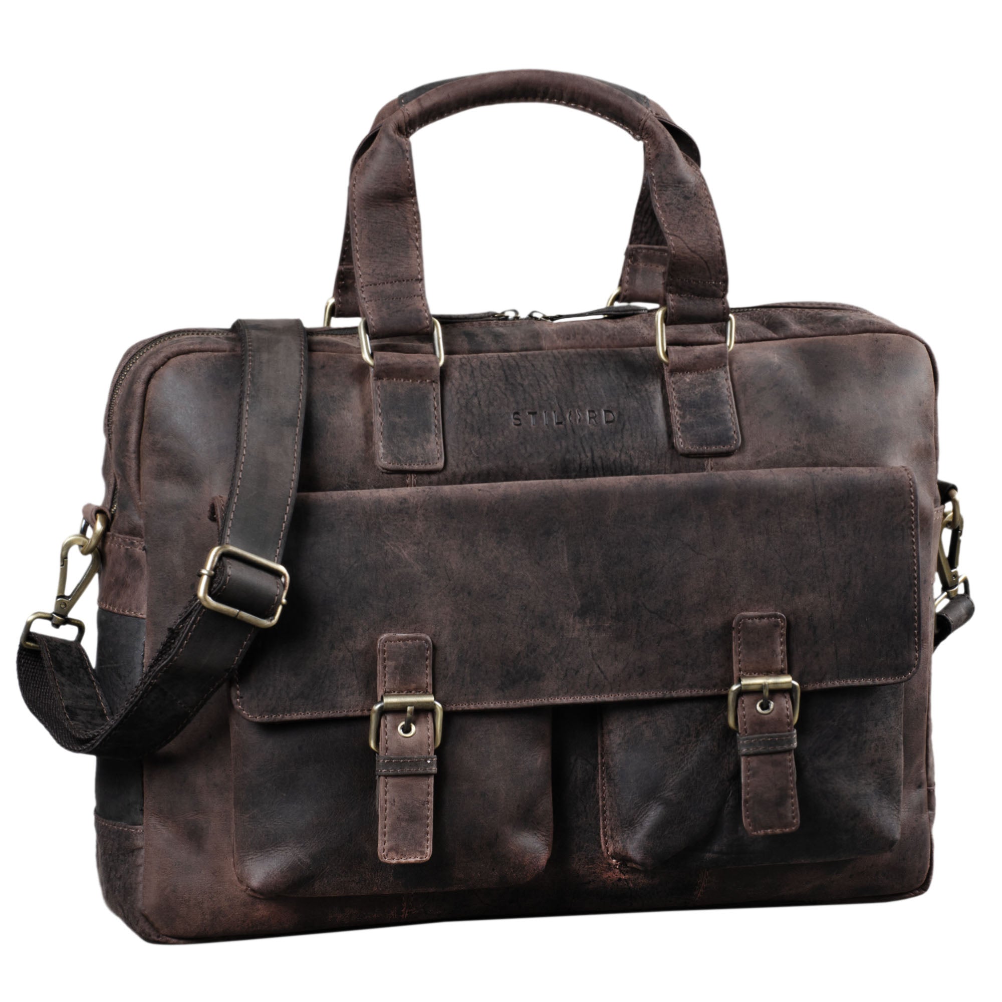 Business Umhängetasche Leder dunkel braun