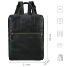 Business Rucksack schwarz Leder